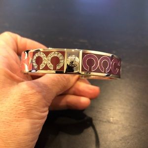 Coach pink & silver bracelet